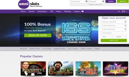 Lobby van Omni Slots Casino